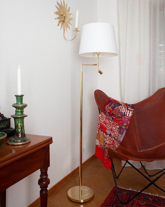 By Rydéns Orlando golvlampa mässing 157cm