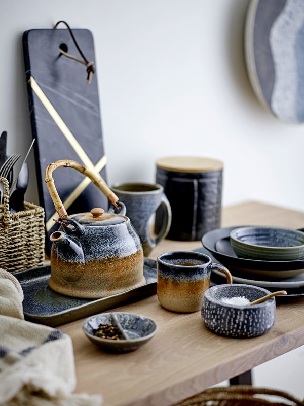 Bloomingville Aura Kopp, Blå, Porcelain - 12-pack