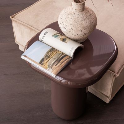 WOOOD Zava Sidobord Trä Högglans Mörkbrun [FSC]