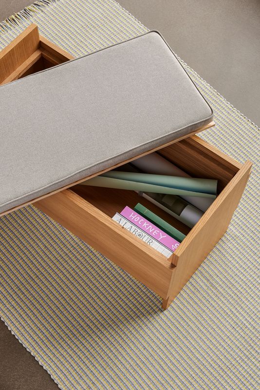 Hübsch Forma bänk sand/natur grå 85x42xH48 cm