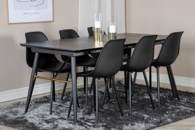 Venture Home Gold Matbord med Mässingsdetaljer