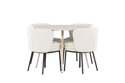 Venture Home Plaza Matbord med Agnes Matstolar