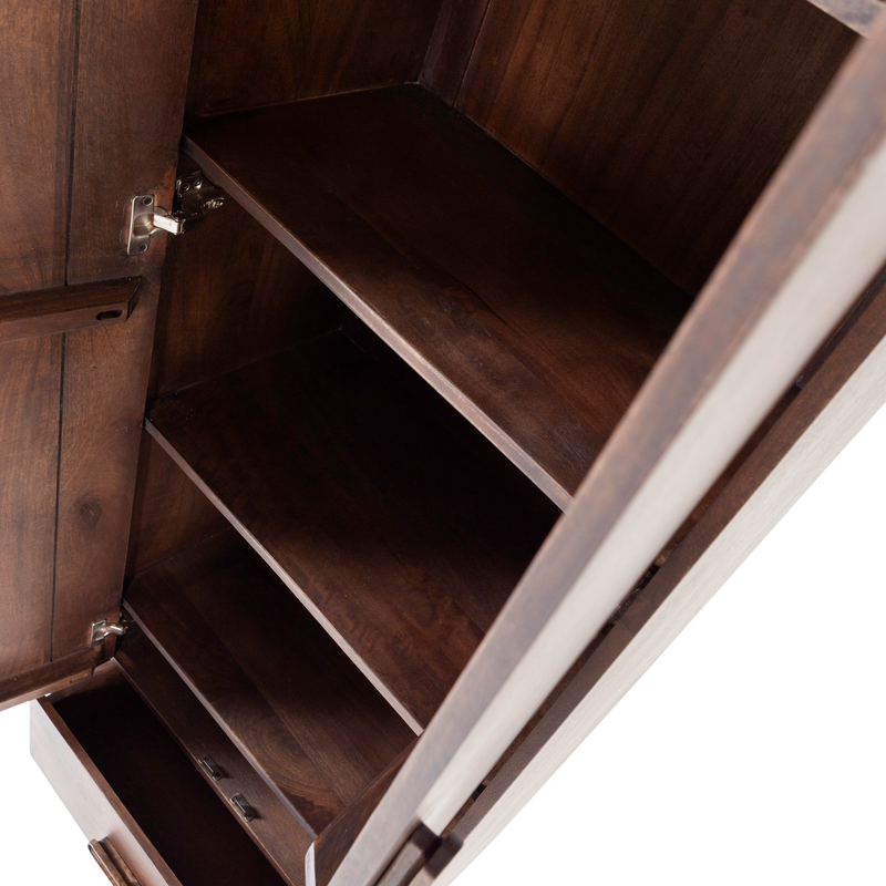 WOOOD LIYA Högskåp i Mörkbrun Mangoträ