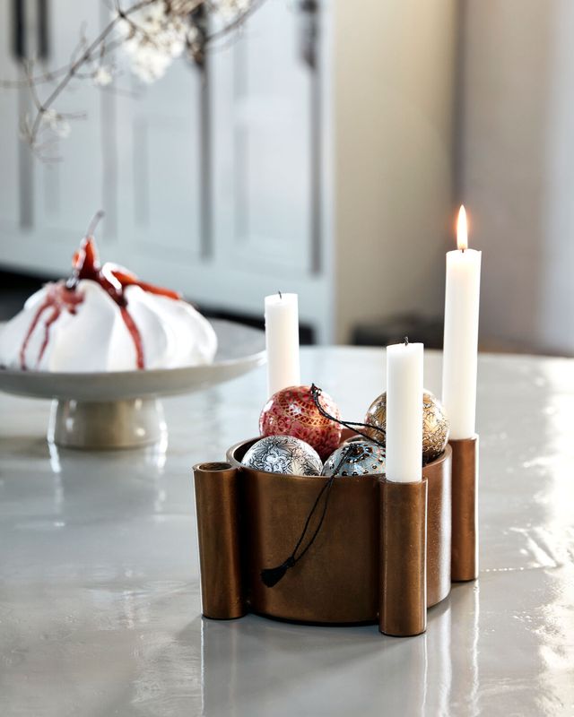 House Doctor Four Ljusstake Antik Mässing