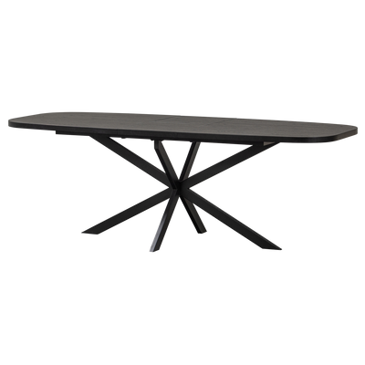 WOOOD Arros Utdragbart Matbord 180-220x90 cm i Svart MDF