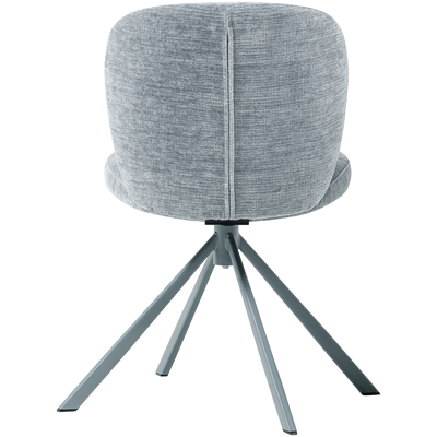 WOOOD Femke Matstol i Blå Chenille 2 st