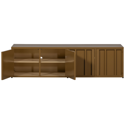 WOOOD LEVEL TV-bänk i Metall, Honungsgul 44x160 cm