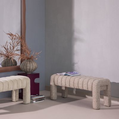 WOOOD Frex Bouclé Bänk Brun