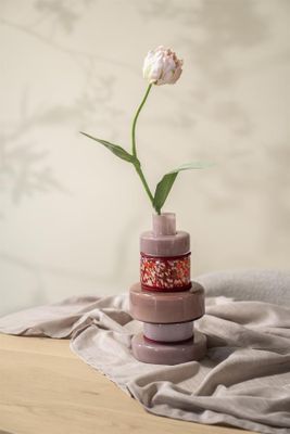 By Boo Golas - burgundy Röd Glasvas