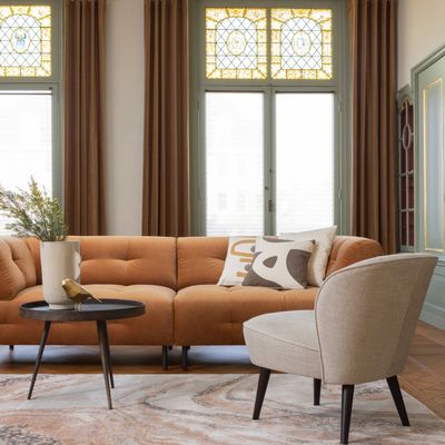 WOOOD Bounds Sidobord L Trä/Metall Antik Guld 44x58 cm 2 st