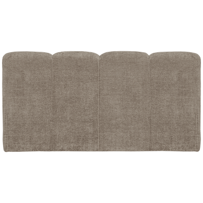 WOOOD Mojo Matbänk med Ryggstöd Ribbad Tyg Mörk Sand