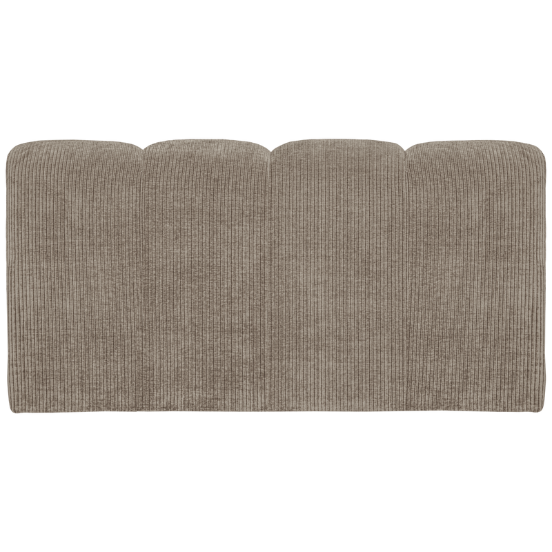 WOOOD Mojo Matbänk med Ryggstöd Ribbad Tyg Mörk Sand