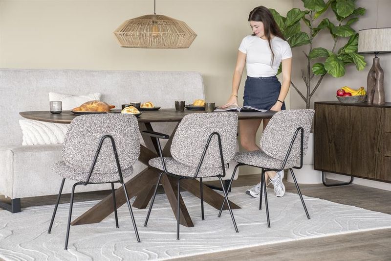 Eleonora Stol Jon med Armstöd - Taupe Maywood Mullvad