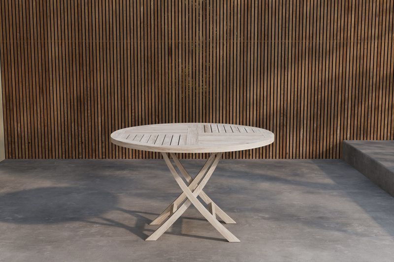 Venture Home Kenya Runt Matbord ⌀120 Vitputsad