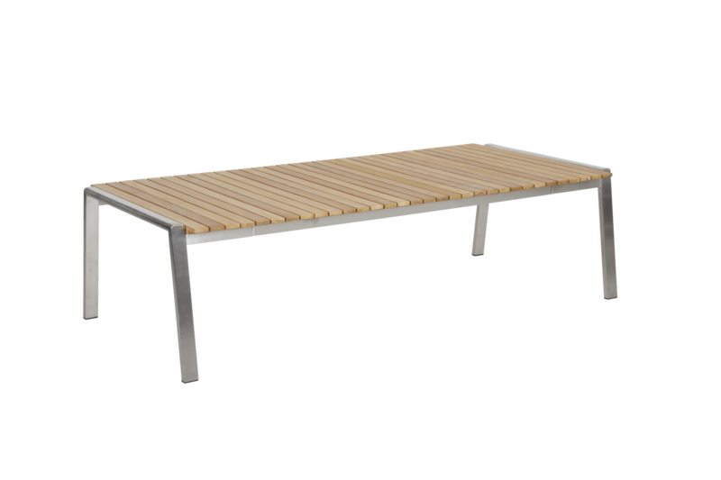 Brafab Naos Soffbord 75x140 cm Teak/Rostfritt Stål