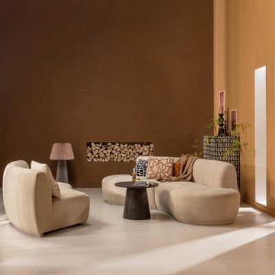 WOOOD MAAN Soffbord MDF Mörkbrun 40xØ80cm