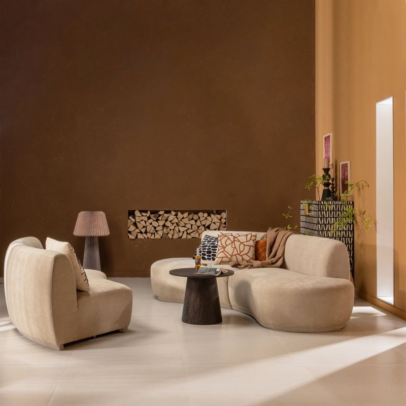 WOOOD MAAN Soffbord MDF Mörkbrun 40xØ80cm