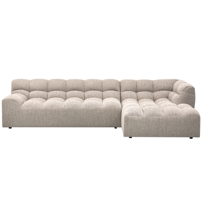 WOOOD ALLURE Schäslongsoffa Höger Vävd Naturmelange