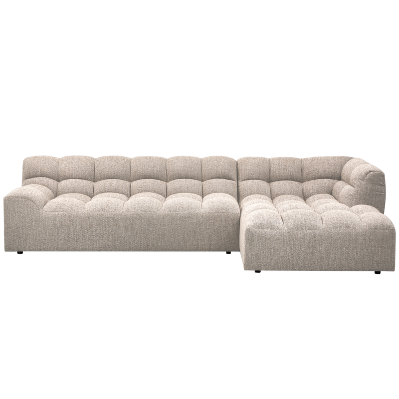 WOOOD ALLURE Schäslongsoffa Höger Vävd Naturmelange
