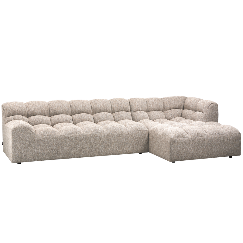WOOOD ALLURE Schäslongsoffa Höger Vävd Naturmelange