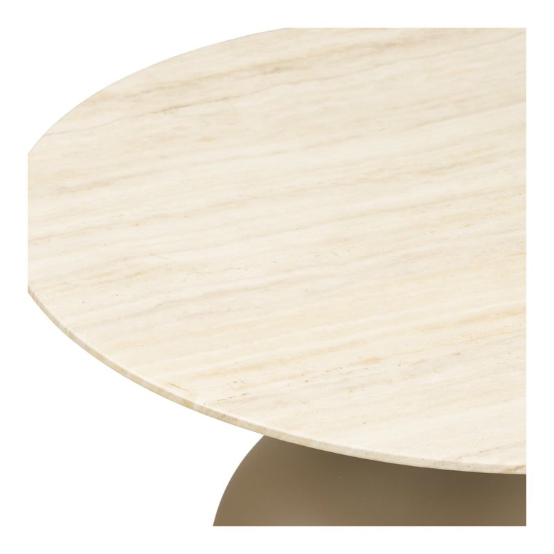 House Nordic Pienza Sidobord - Metall/härdat glas, khaki, ø50x54 cm