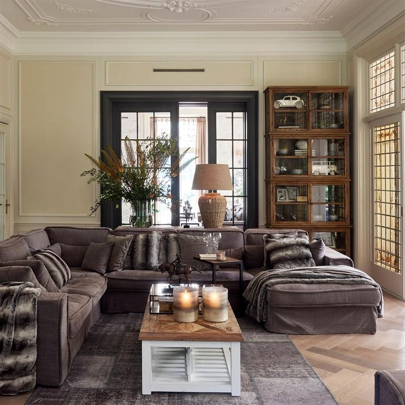 Riviera Maison Chateau Chassigny soffbord 150x70 cm brun