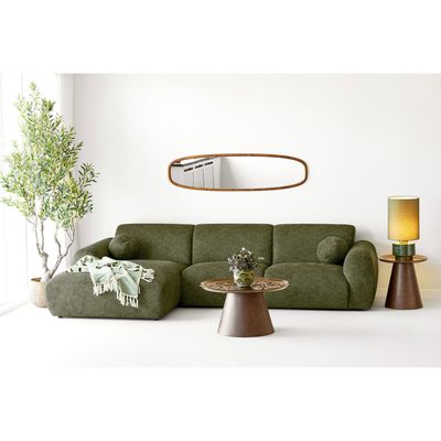 House Nordic Orvieto Soffbord - Askfaner/glas, brun, ø80x42 cm