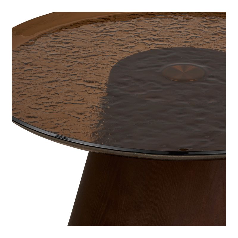 House Nordic Orvieto Soffbord - Askfaner/glas, brun, ø80x42 cm