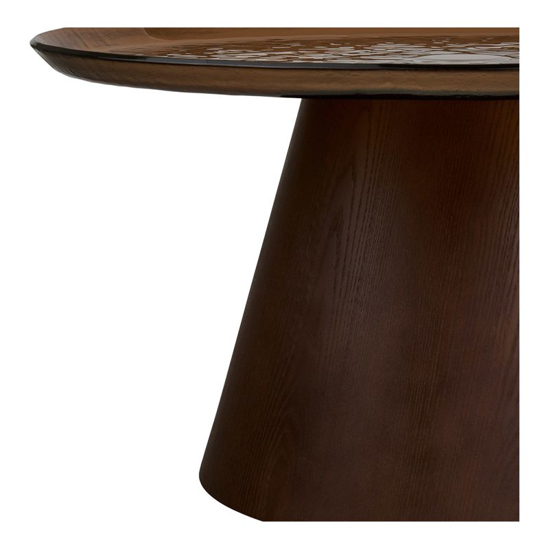 House Nordic Orvieto Soffbord - Askfaner/glas, brun, ø80x42 cm