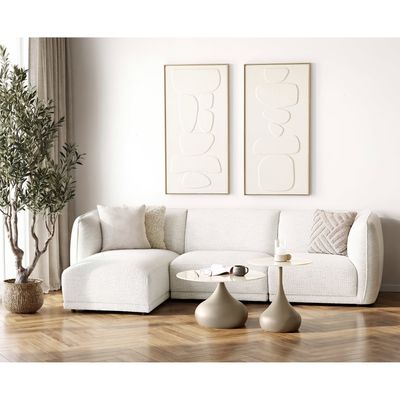 House Nordic Pienza Soffbord - Metall/härdat glas, khaki, ø70x42 cm