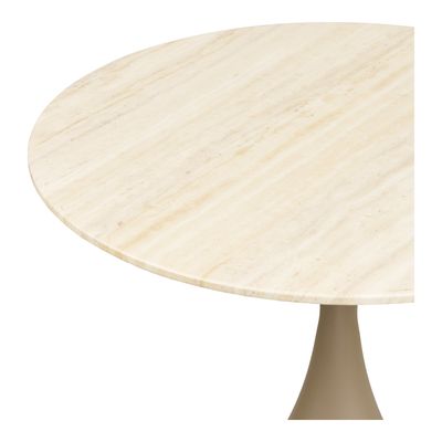 House Nordic Pienza Soffbord - Metall/härdat glas, khaki, ø70x42 cm