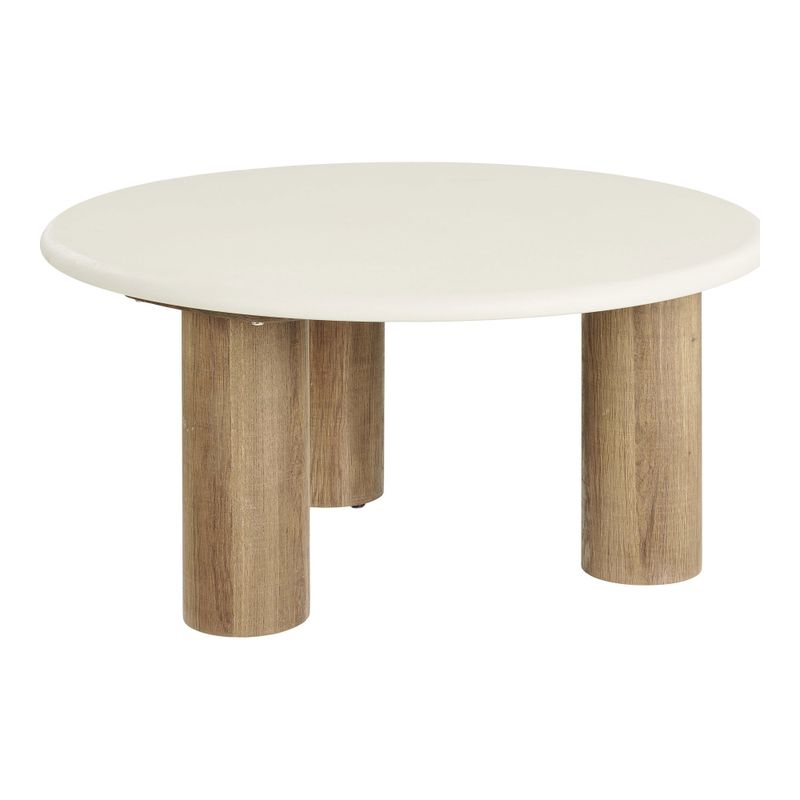 House Nordic Fondi Soffbord - Cementlook, sand/brun, ø80x40 cm