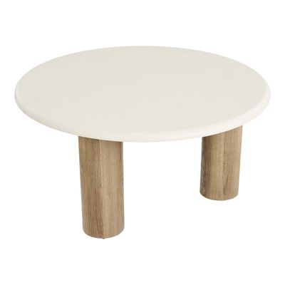House Nordic Fondi Soffbord - Cementlook, sand/brun, ø80x40 cm