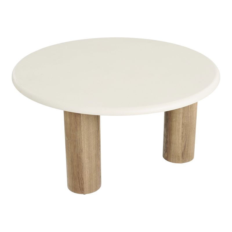 House Nordic Fondi Soffbord - Cementlook, sand/brun, ø80x40 cm