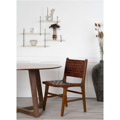 House Nordic Hellerup runt matbord, Brun 137 x 76 cm