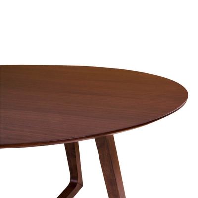 House Nordic Hellerup runt matbord, Brun 137 x 76 cm