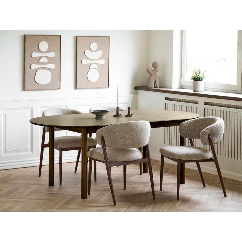 House Nordic Bundaberg Matbord - Ekfaner, rökt, inkl. två iläggsskivor