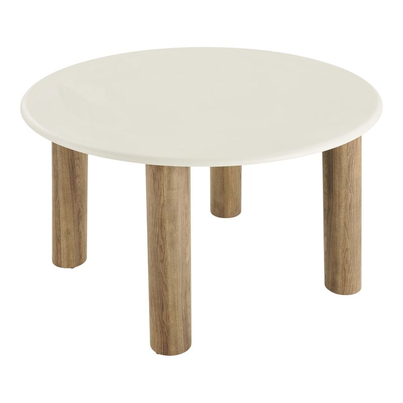 House Nordic Fondi Matbord - Cementlook, sand/brun, ø120x76 cm