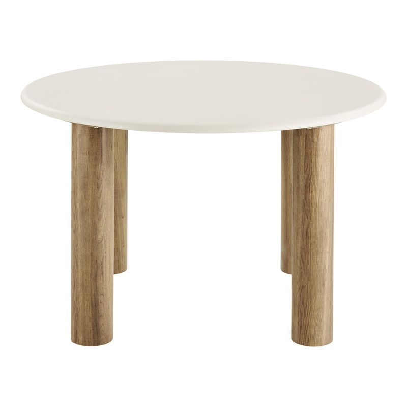 House Nordic Fondi Matbord - Cementlook, sand/brun, ø120x76 cm
