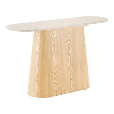 House Nordic Larvik Konsolbord - Granit/askfaner, natur/benvit, 130x40x78 cm