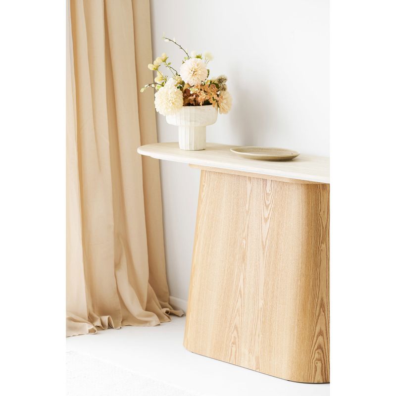House Nordic Larvik Konsolbord - Granit/askfaner, natur/benvit, 130x40x78 cm