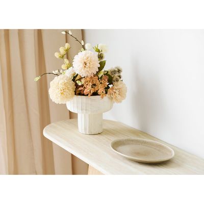 House Nordic Larvik Konsolbord - Granit/askfaner, natur/benvit, 130x40x78 cm