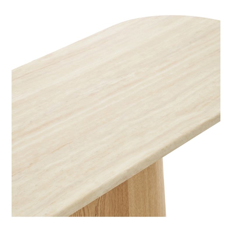 House Nordic Larvik Konsolbord - Granit/askfaner, natur/benvit, 130x40x78 cm