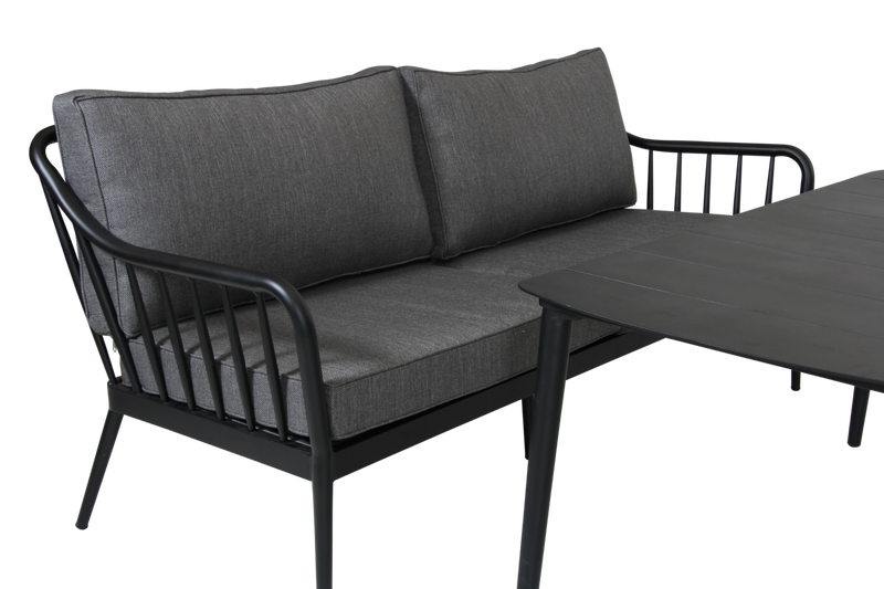 Brafab Coleville 2,5-seater Soffa Svart/Grå