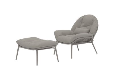 Venture Home Cala Loungefåtölj med fotpall Beige