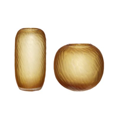 Hübsch Molecule Vaser Amber (set om 2)