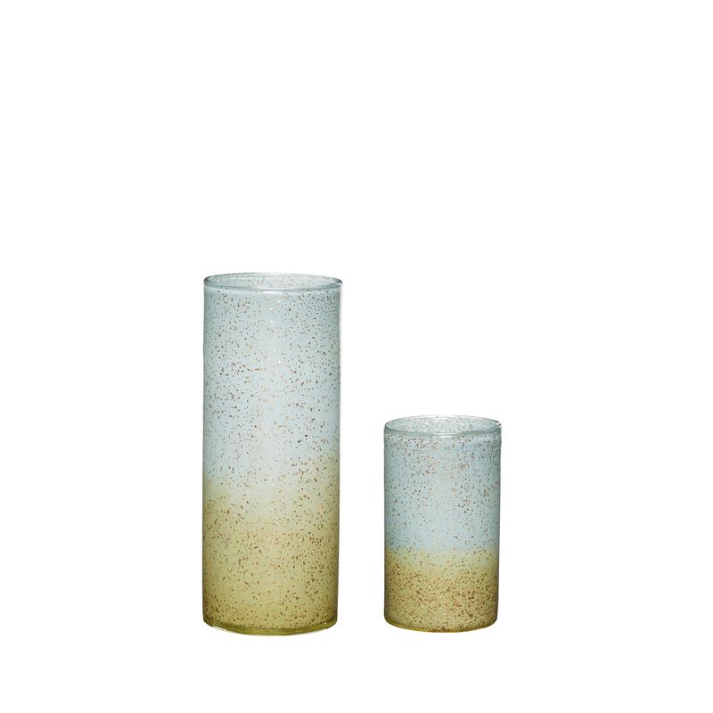 Hübsch Shimmer Vas Blå/Brun (set om 2)
