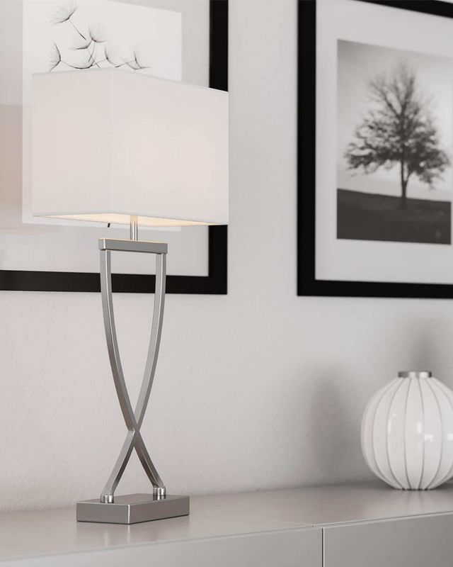 By Rydéns Omega bordslampa H52 cm vit