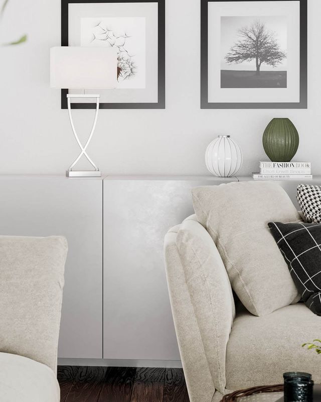 By Rydéns Omega bordslampa H52 cm vit