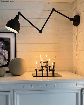 By Rydéns Bazar vägglampa L61.5 till 122 cm svart